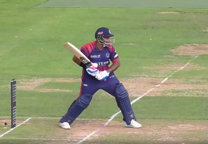 SKY-HIGH STATEMENT! Samit Patel powered to 50 with a six