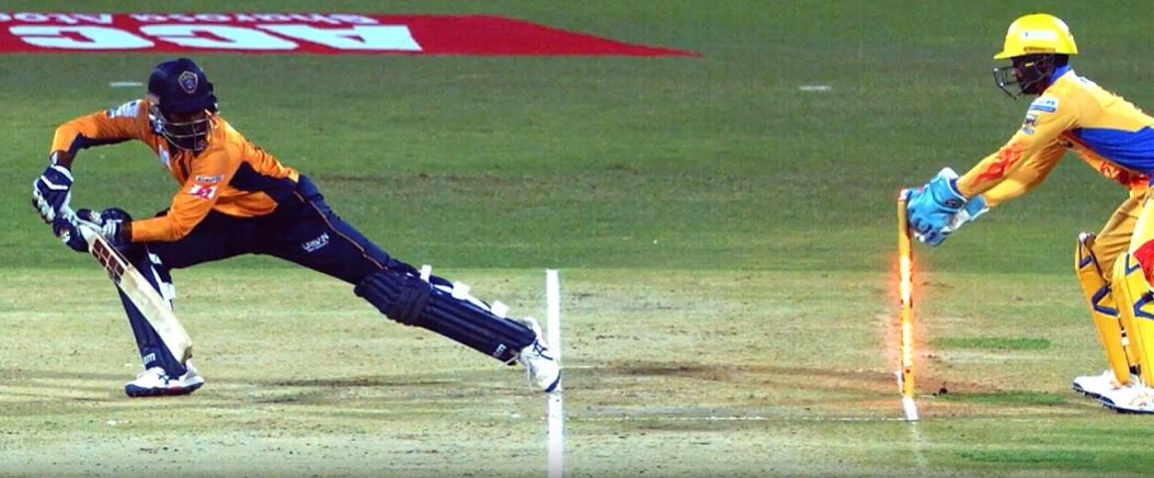 Eagle-Eyed! Baba Indrajith struck with a lightning stumping