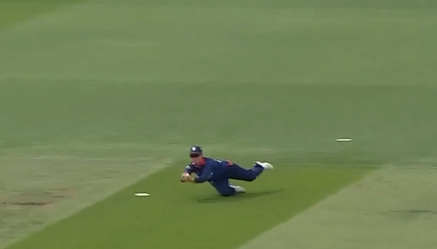 Gravity-Defying! Prue Catton takes a screamer