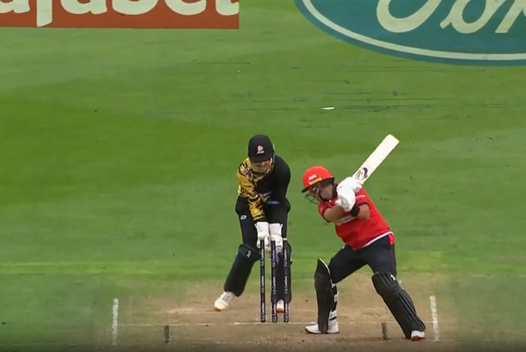 TIMBER! Peter Younghusband's wizardry stuns the batter