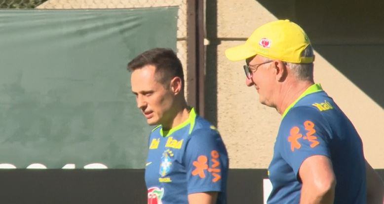 Brazil train at Stanford University before playing against Colombia