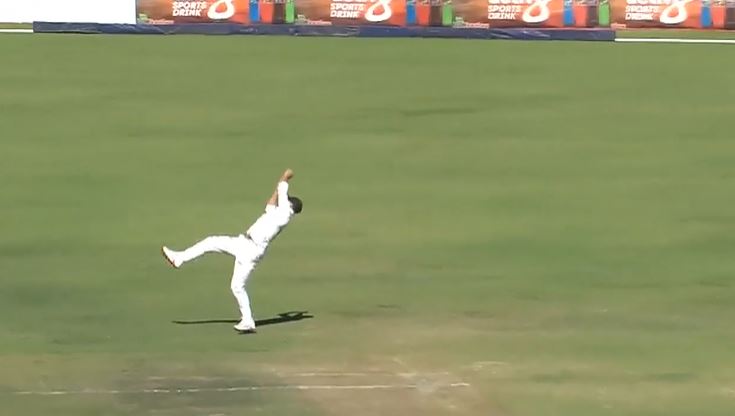 GONE IN A FLASH! Nick Welch’s sharp catch nailed de Zorzi