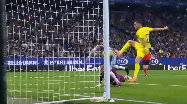 BANGER! Alberto Moleiro stormed past Espanyol