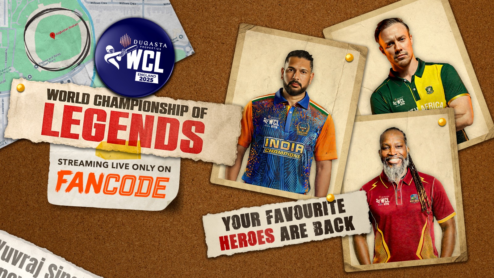 World Championship of Legends 2025: Live on FanCode