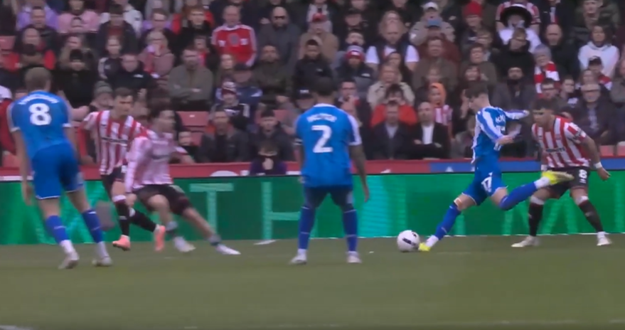 FIERY! Charlie McNeill's rocket left the defence reeling 