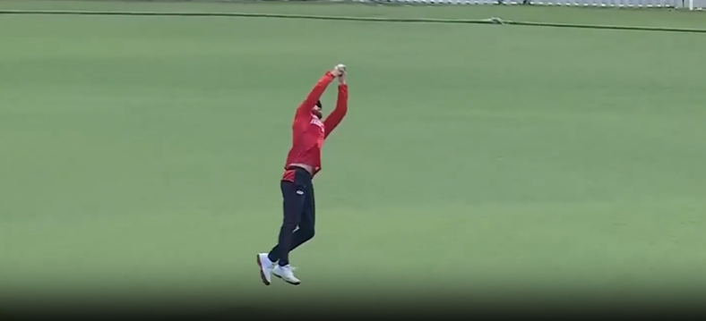 WELL JUDGED! Chad Bowes plucks a blinder out of thin air