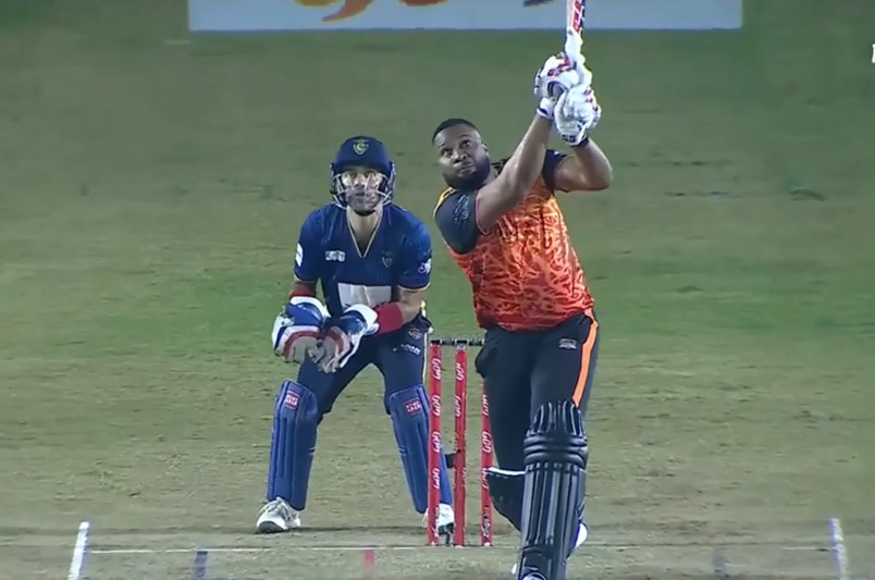 Six-hitting Pollard goes berserk with 5 maximums