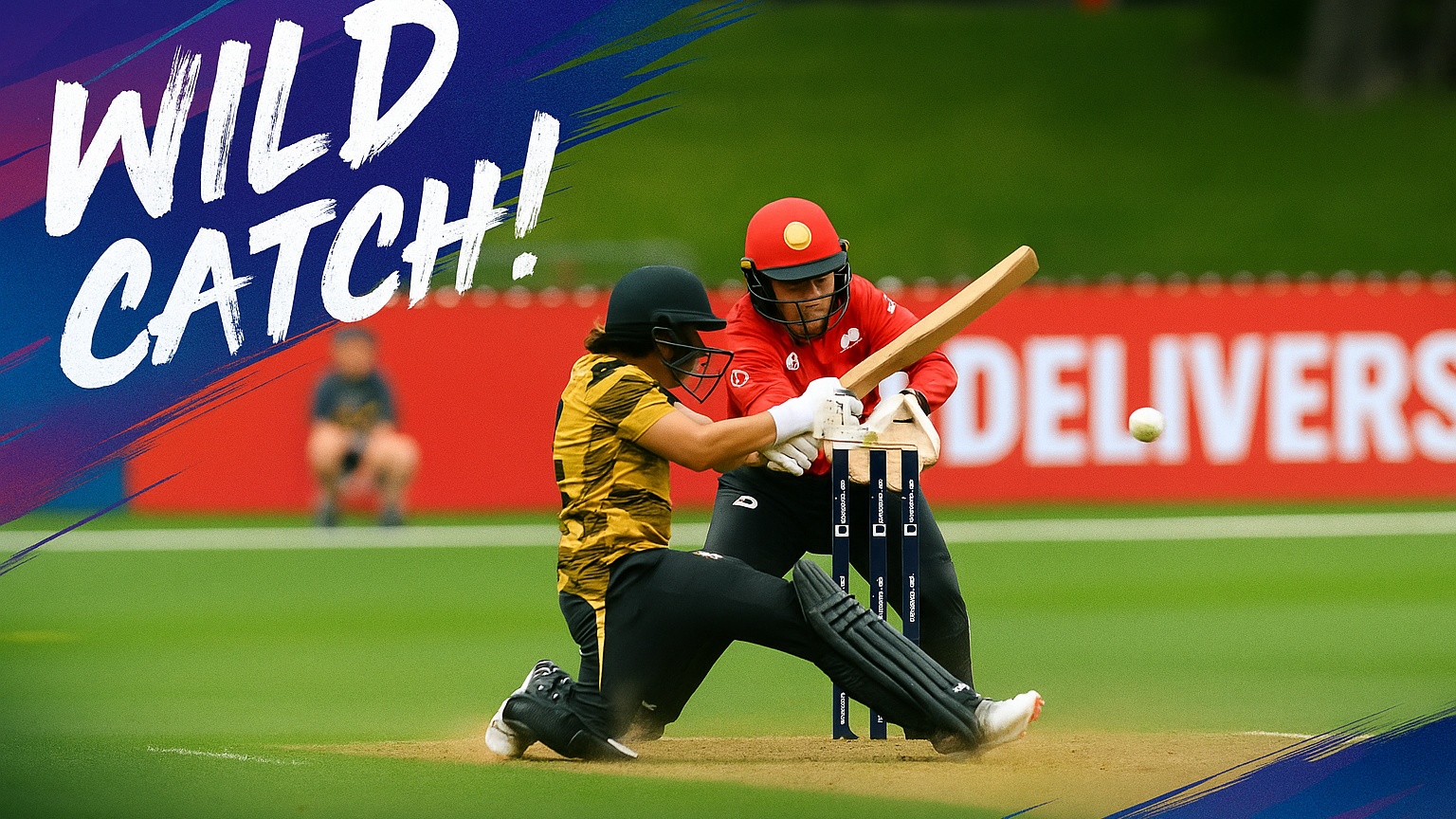 Helmet Assist! Abigale Gerken pulls off a wild catch