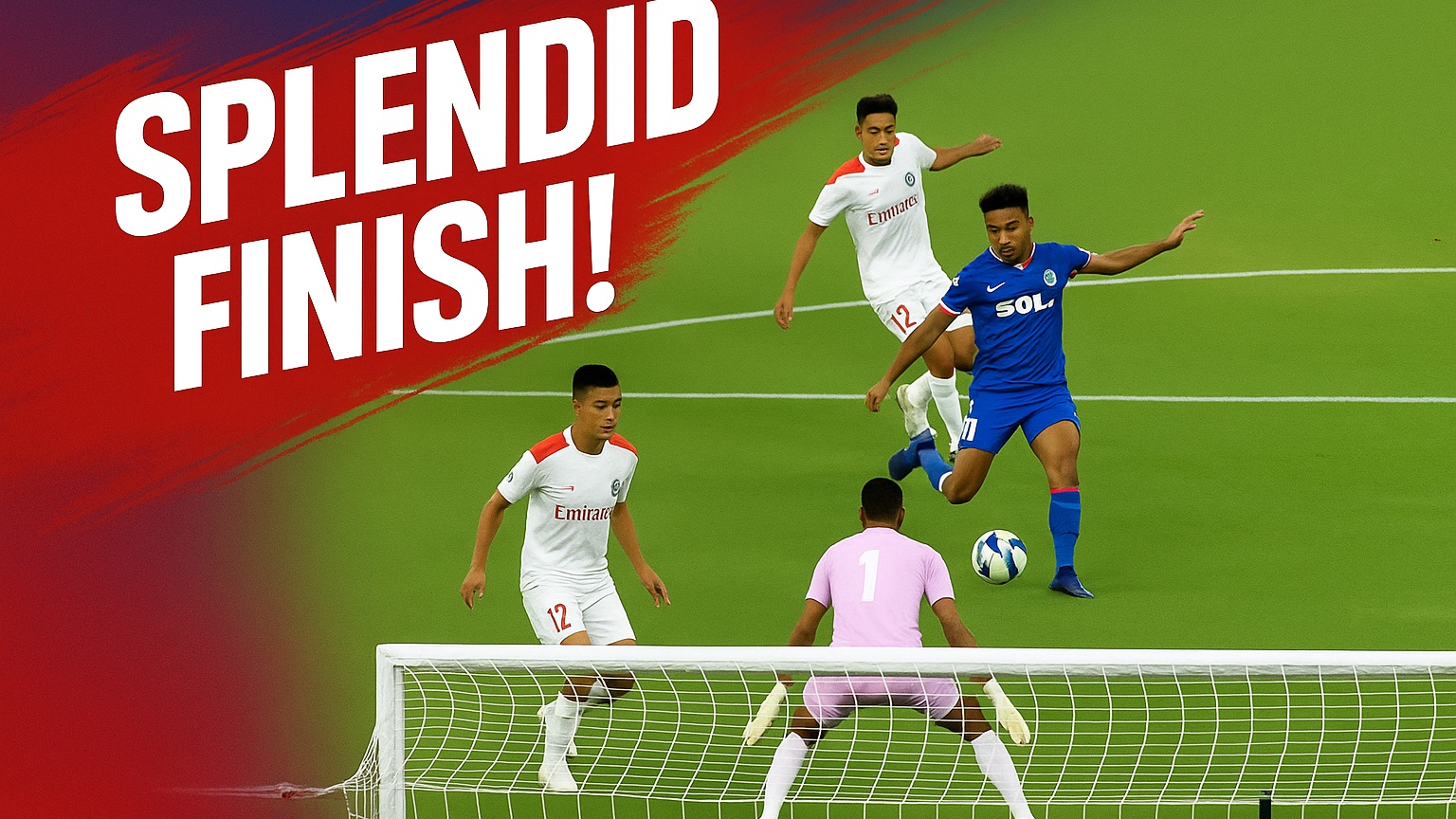 SPLENDID FINISH! Irfan Yadwad dinks it to perfection