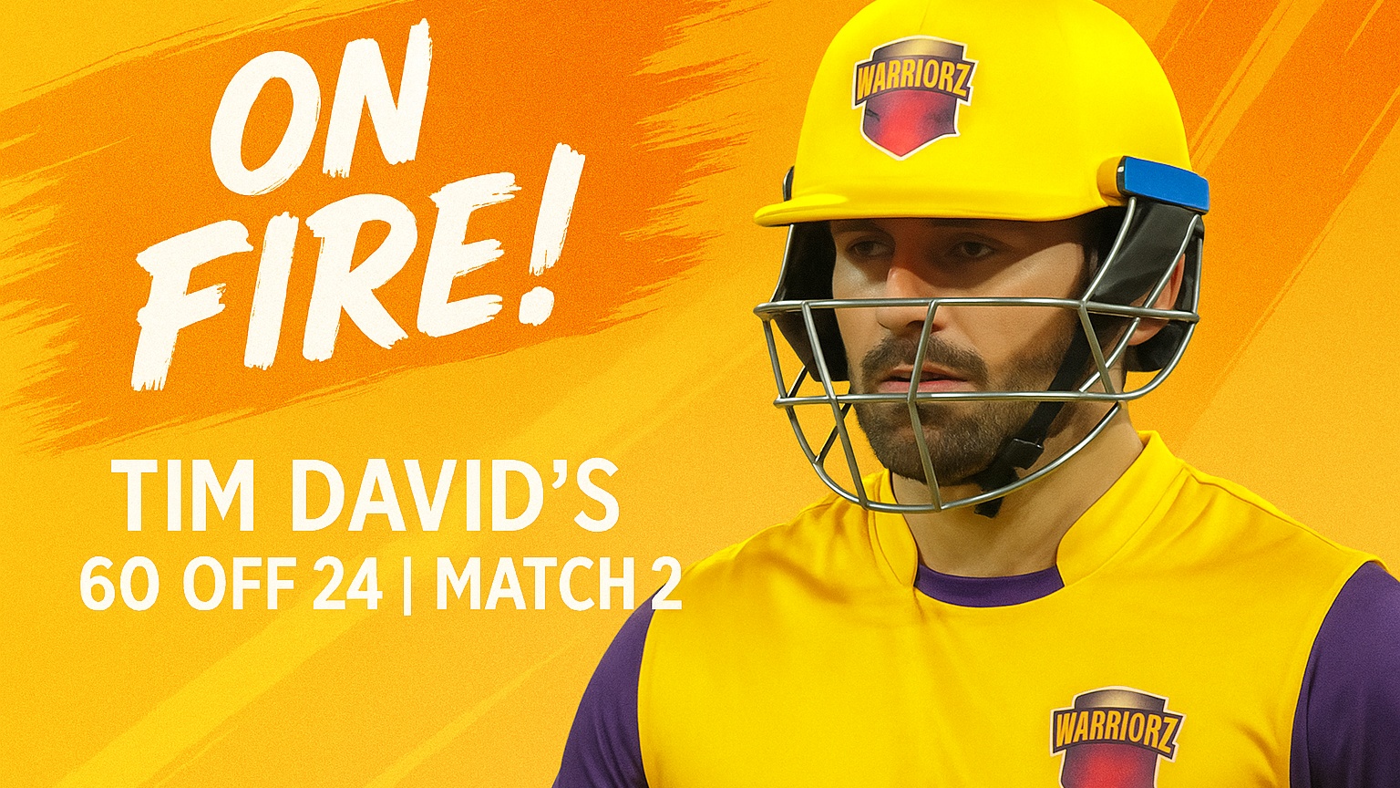 Tim David's 60 off 24 | Match 2