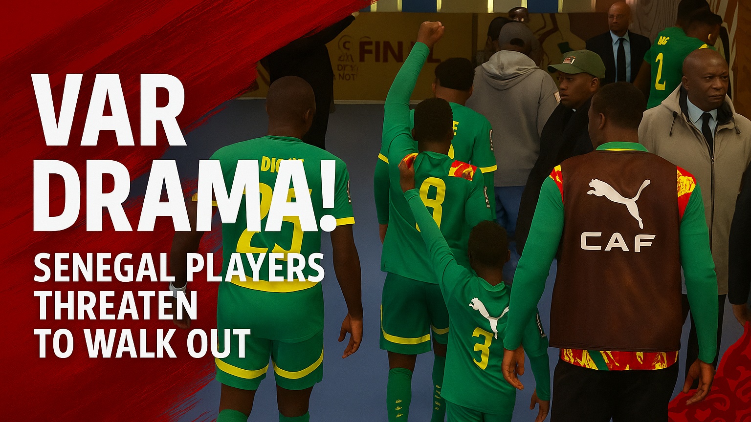 VAR DRAMA! Senegal players threaten to walk out