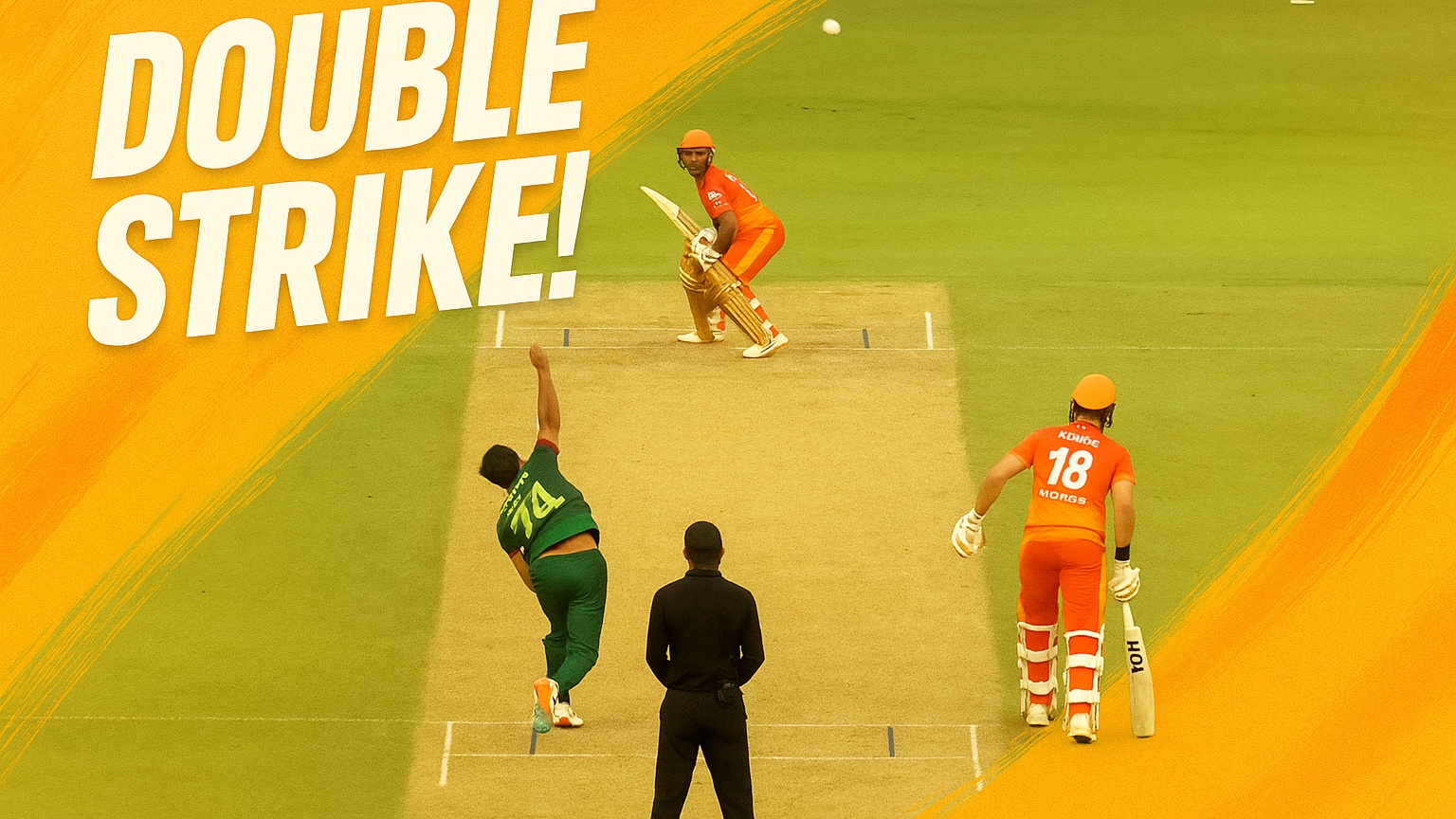 DOUBLE STRIKE! Tanveer removes Vince, Gurbaz in same over