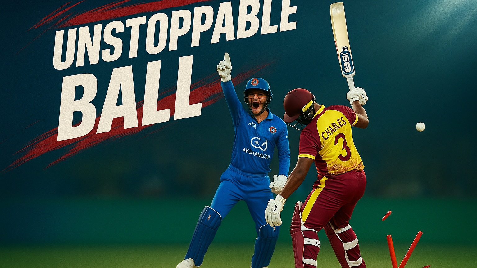 Mujeeb Ur Rahman castles Charles with an absolute ripper