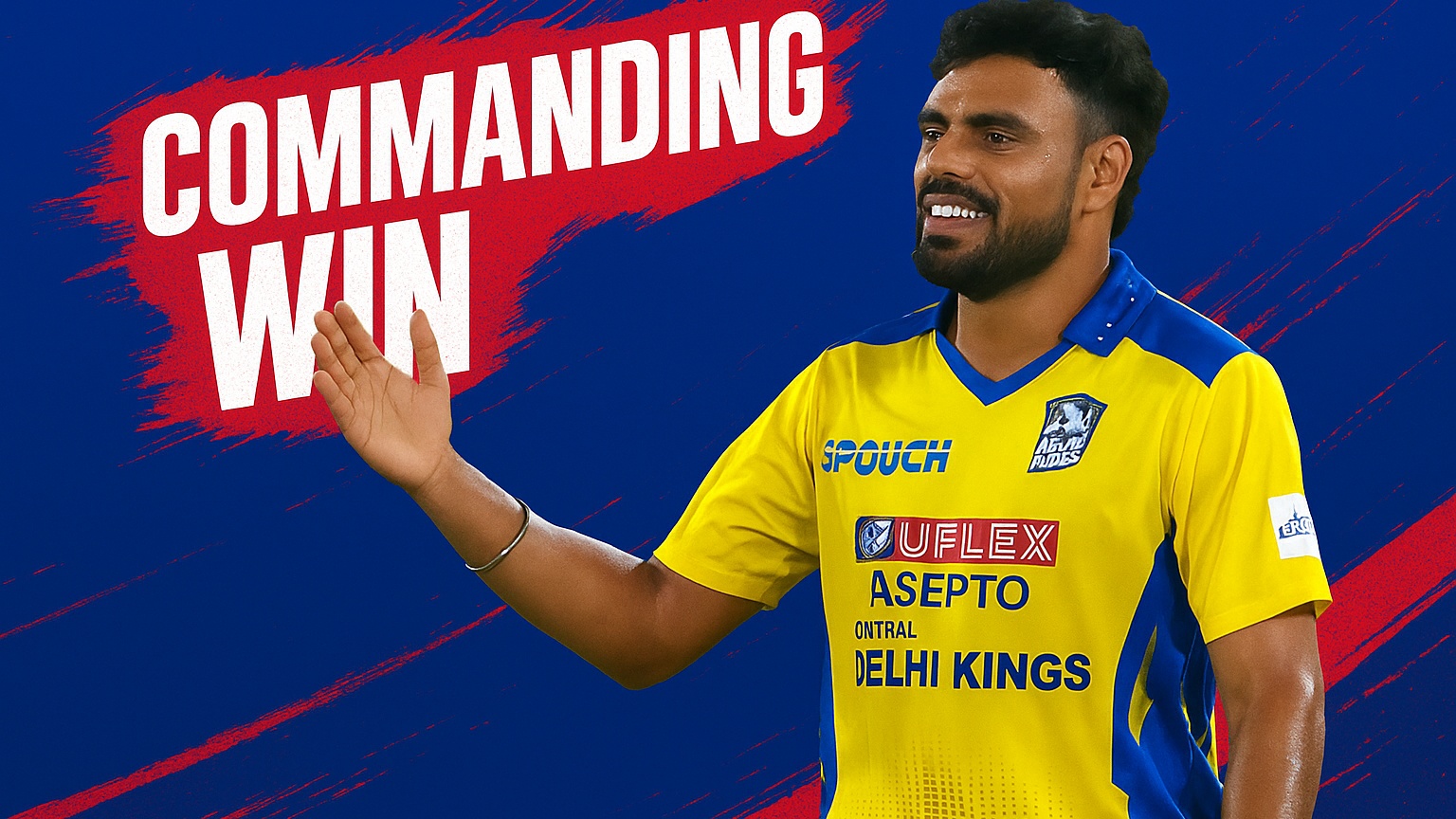 Central Delhi Kings beat East Delhi Riders by 30 runs | Match 33