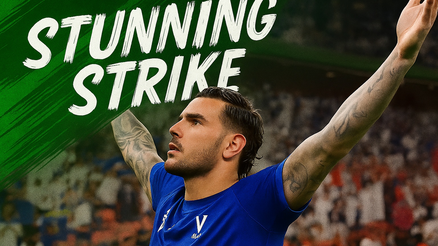 ABSOLUTE SCREAMER! Theo hammers it into the bottom corner