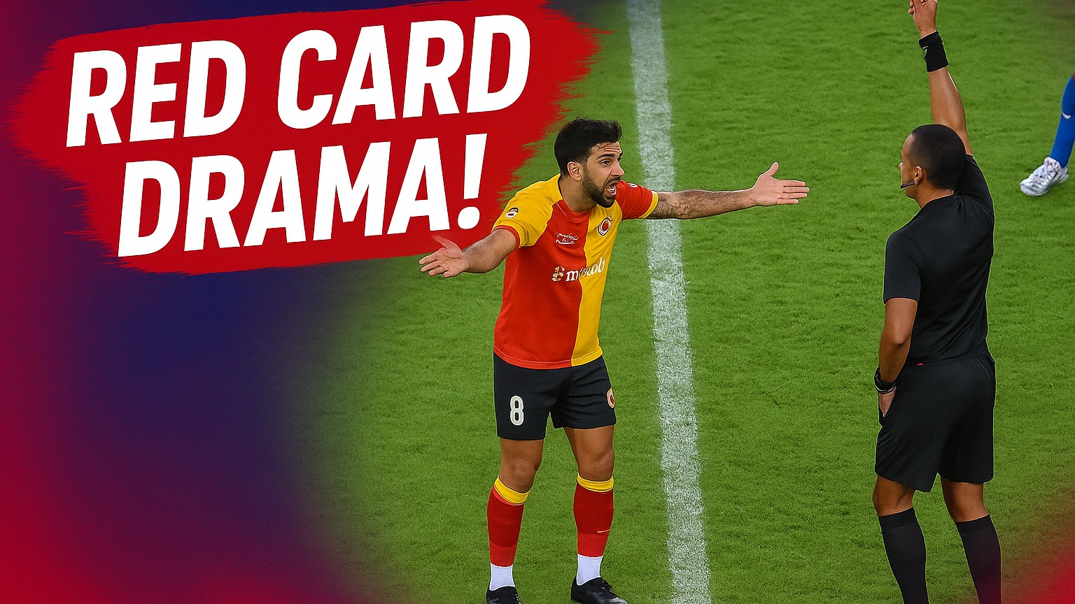 RED CARD DRAMA! Miguel Figueira gets his marching orders 
