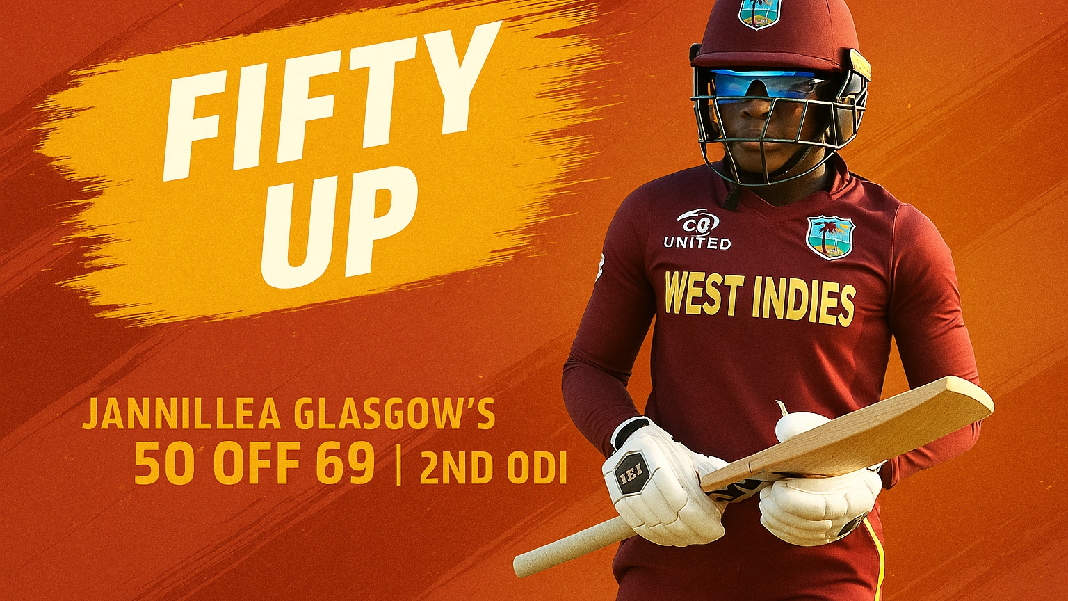 Jannillea Glasgow's 50 off 69 | 2nd ODI