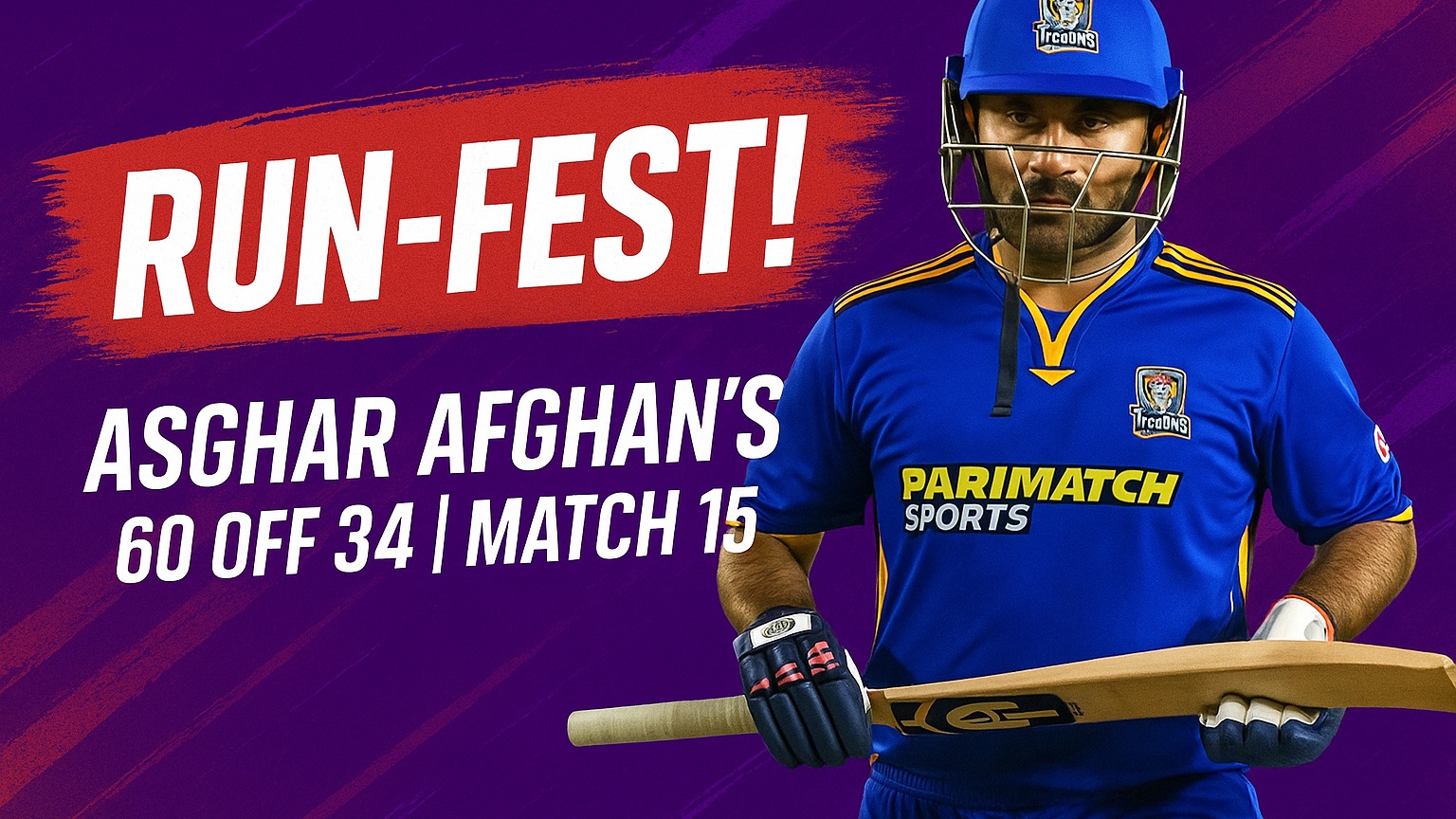 Asghar Afghan's 60 off 34 | Match 15