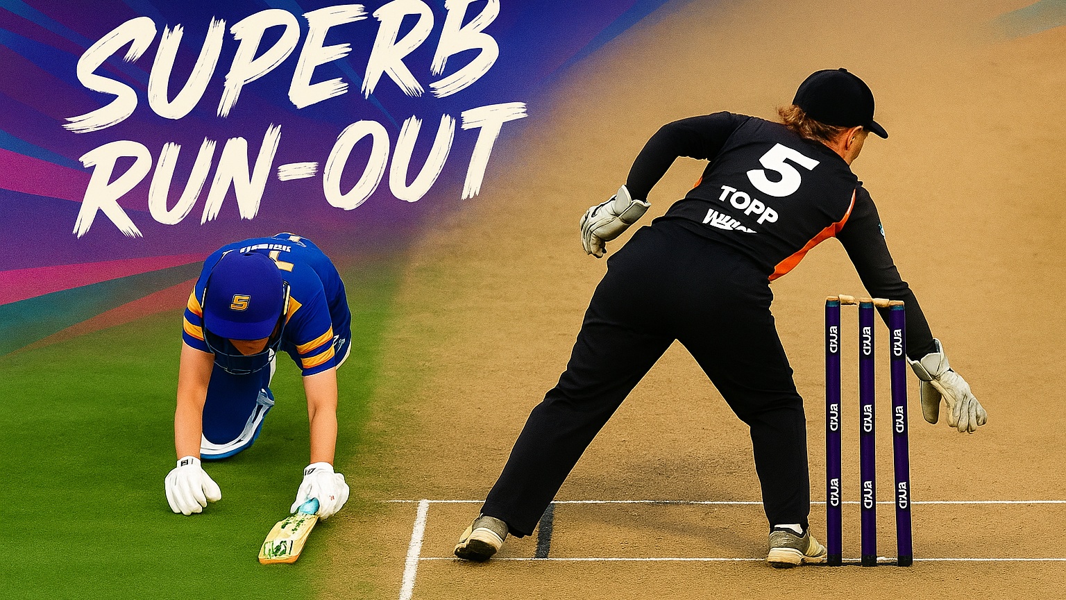 Pure Keeper Craft! Holly Topp pulls off a skillful run-out