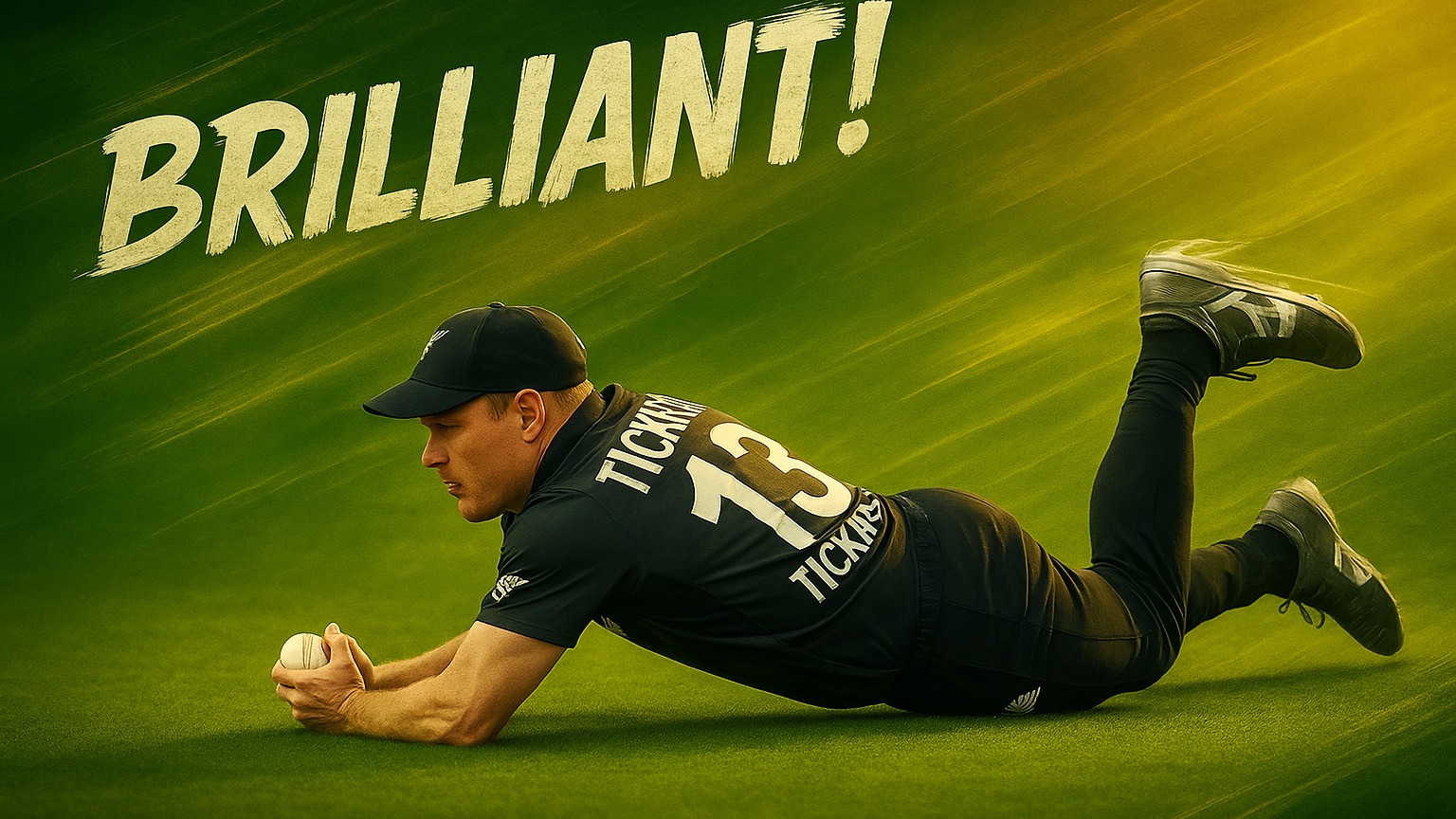 BRILLIANT! Tickner takes a fine catch to remove Campbell