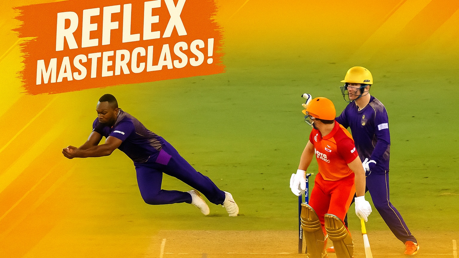 REFLEX MASTERCLASS! Dre Russ plucks a blinder in the slips