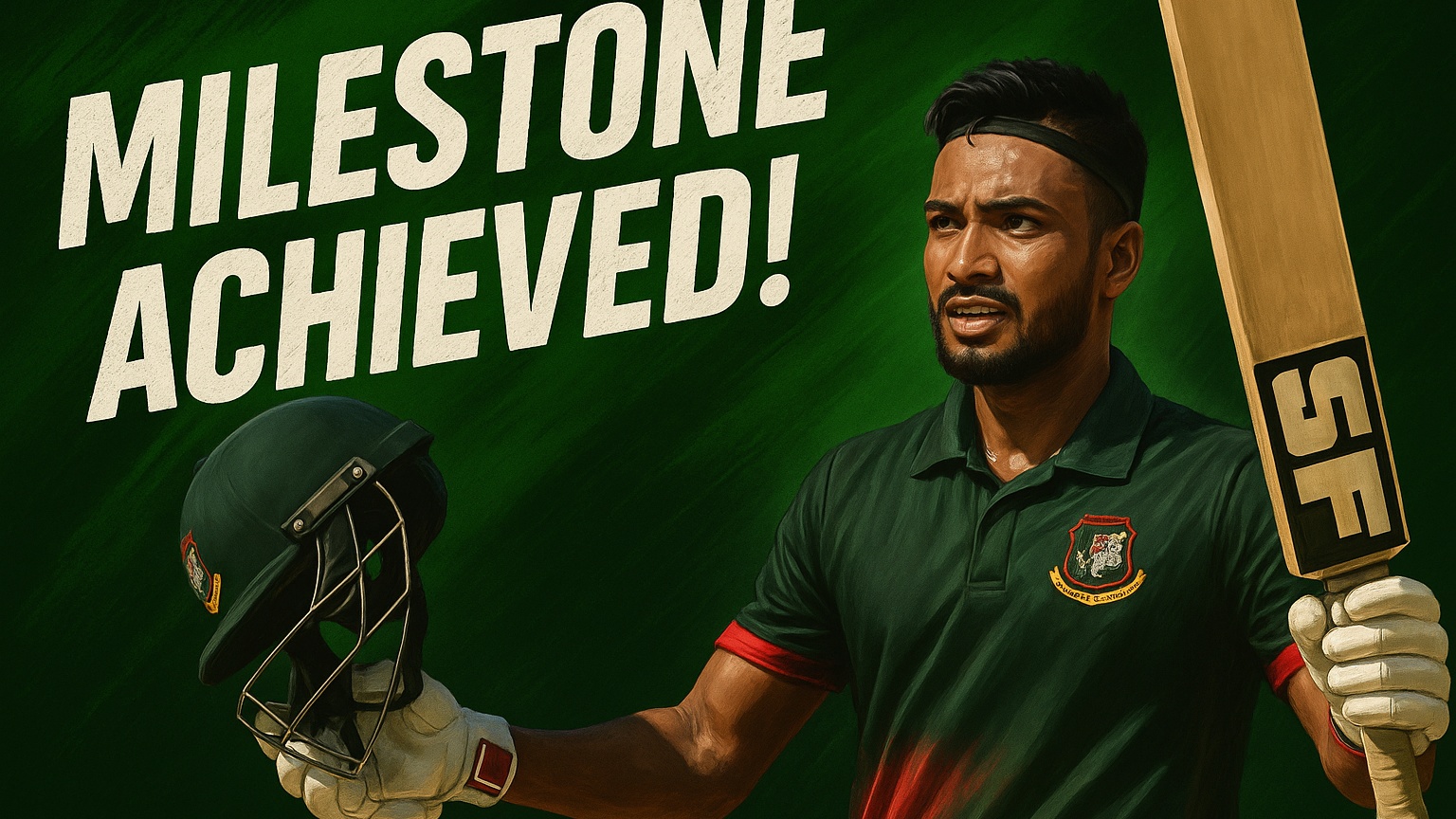 MILESTONE ALERT! Shanto brings up his fourth ODI century