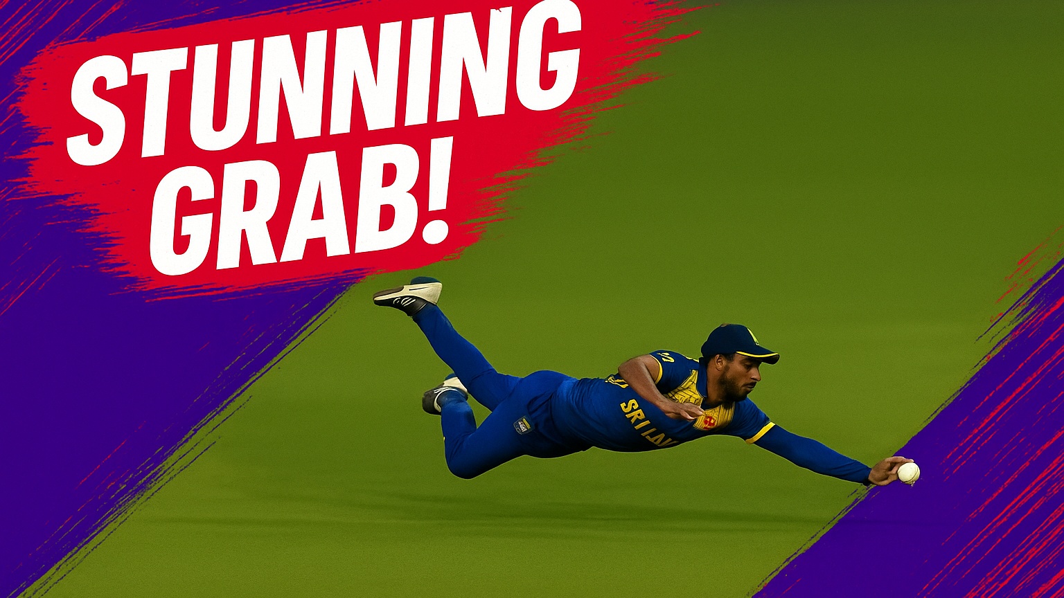 WHAT A CATCH! Dhananjaya de Silva takes a blinder