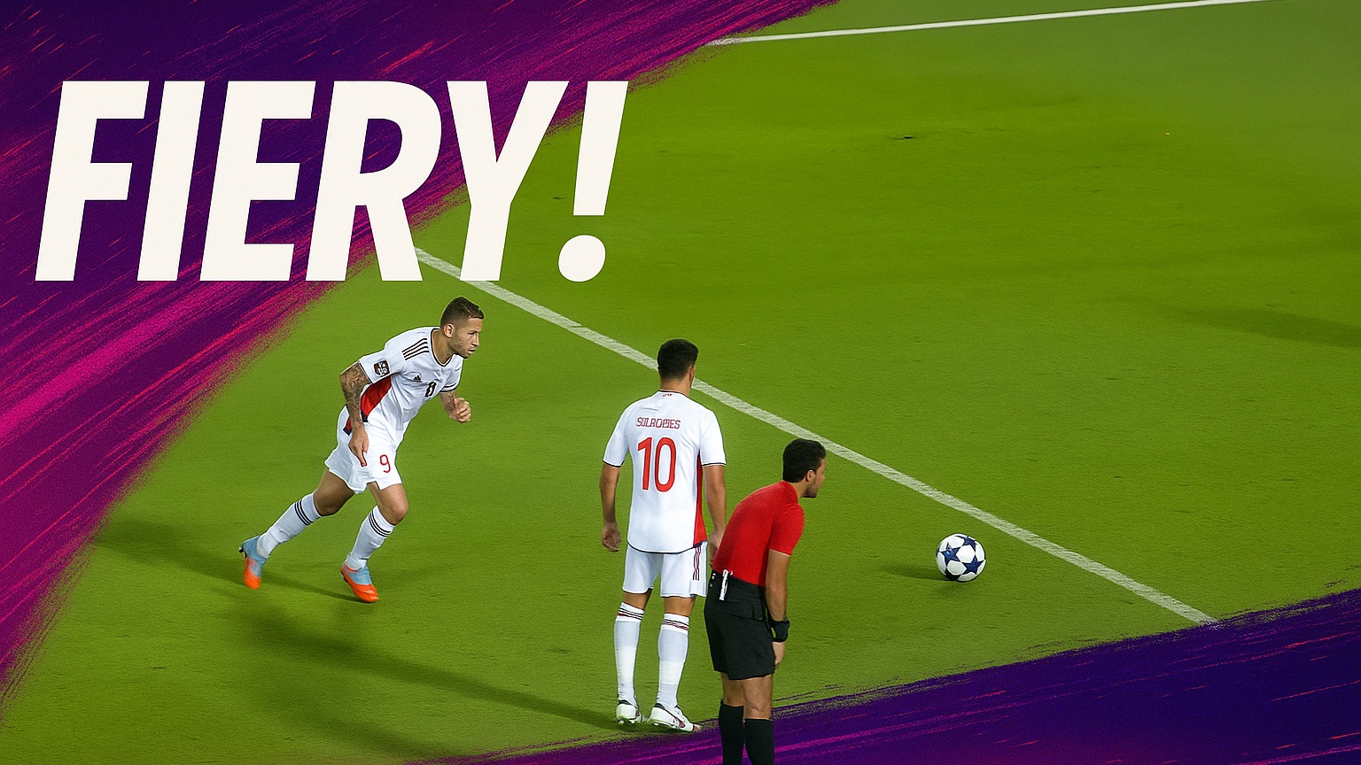 FIERY! Ray Manaj’s rocket free-kick tore the net apart