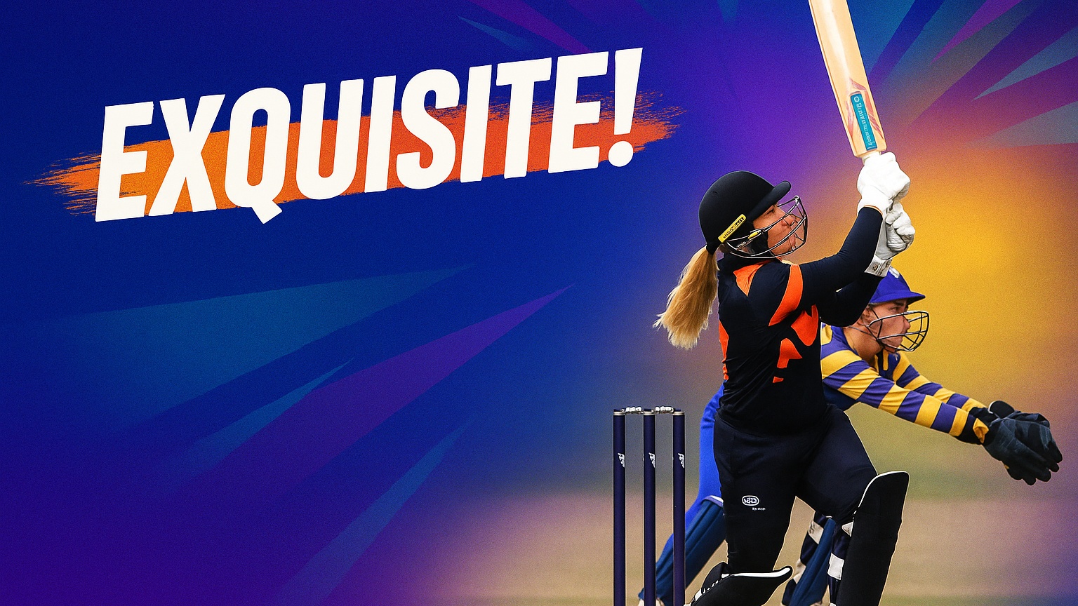 EXQUISITE! Watkin clears the ropes to notch up her fifty