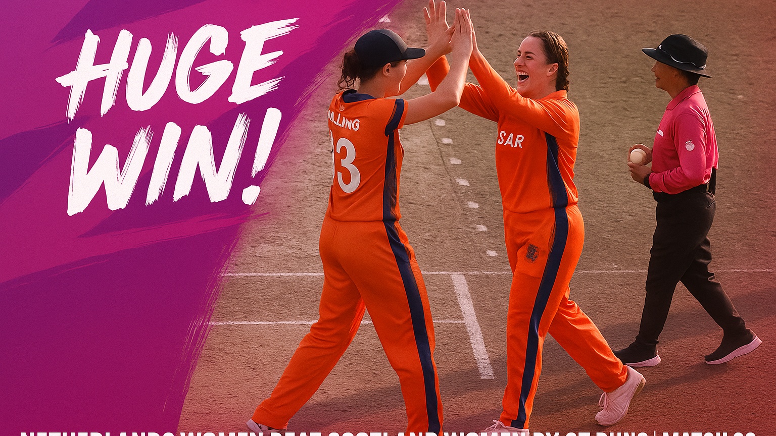 Netherlands Women beat Scotland Women by 27 runs | Match 23