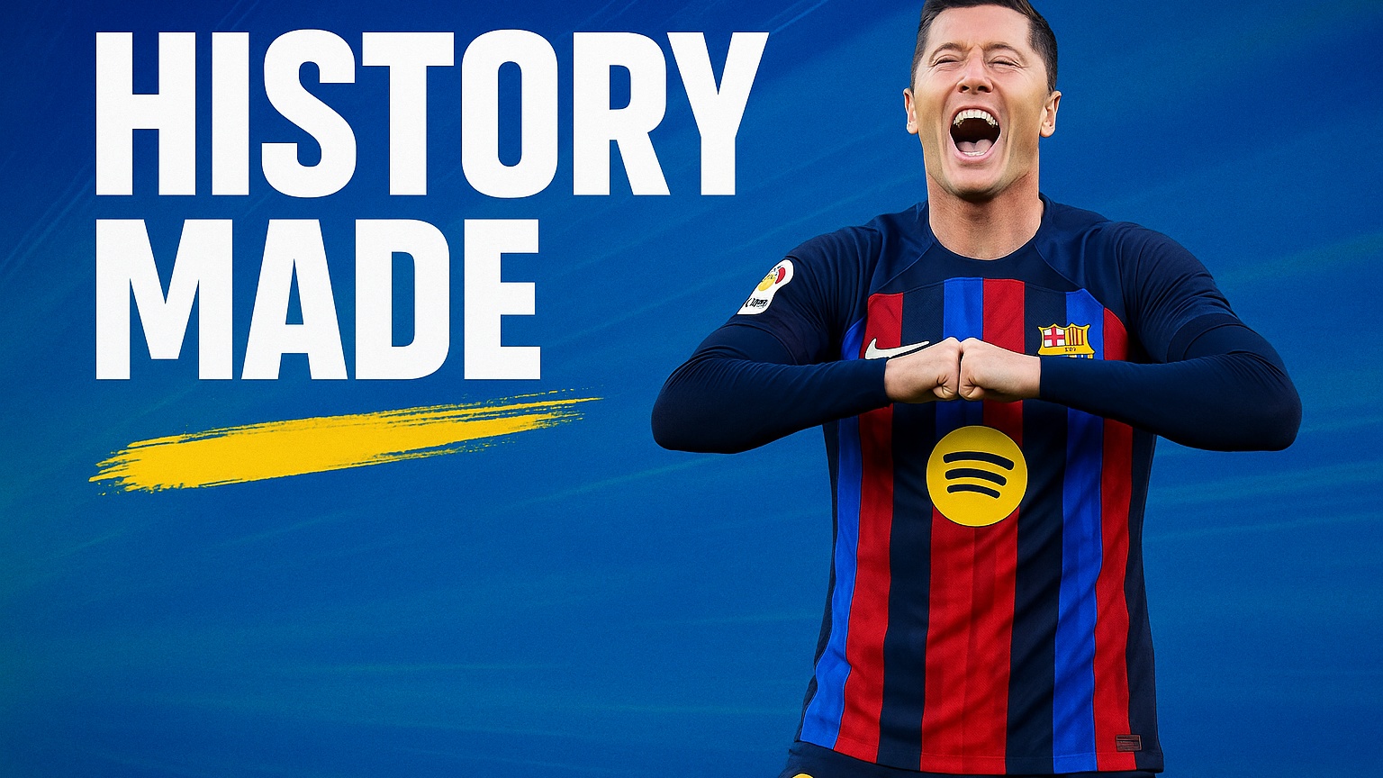 HISTORIC! Lewa scores the first goal at the new Camp Nou
