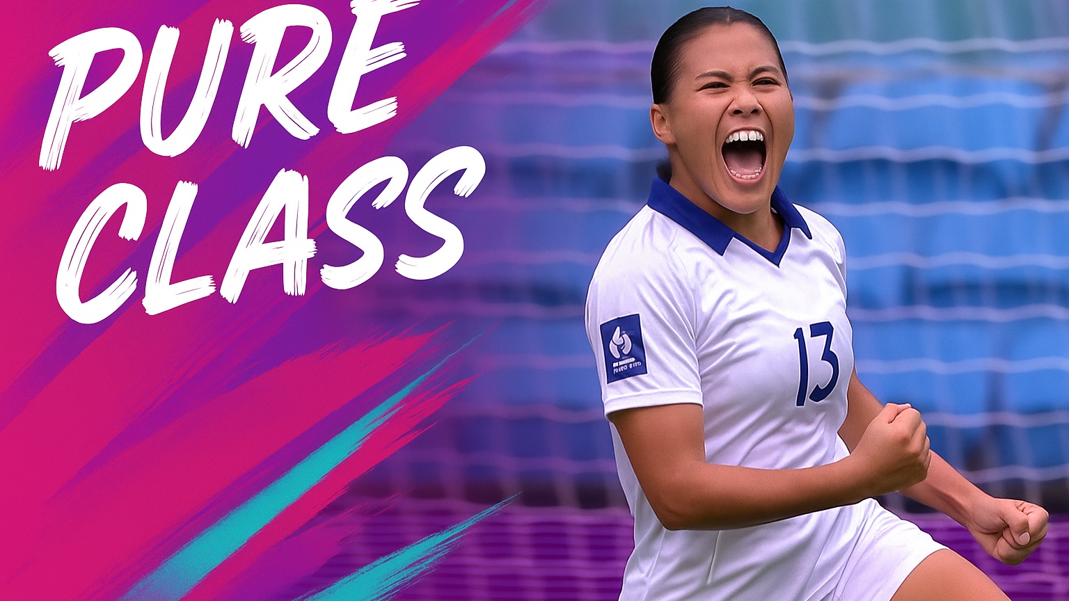 PURE-CLASS! Angela Beard fires home a sensational finish