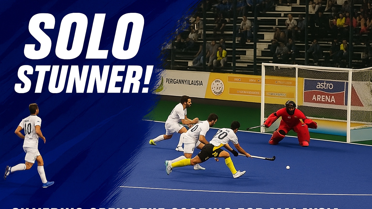 SOLO STUNNER! Silverius opens the scoring for Malaysia