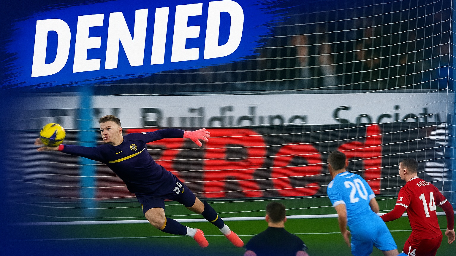 DENIED! Carl Rushworth's lightning reflex save