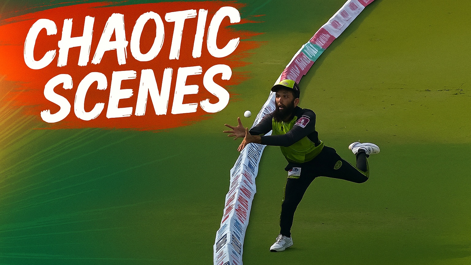 CHAOS! Moeen Ali drops the catch but denies a six