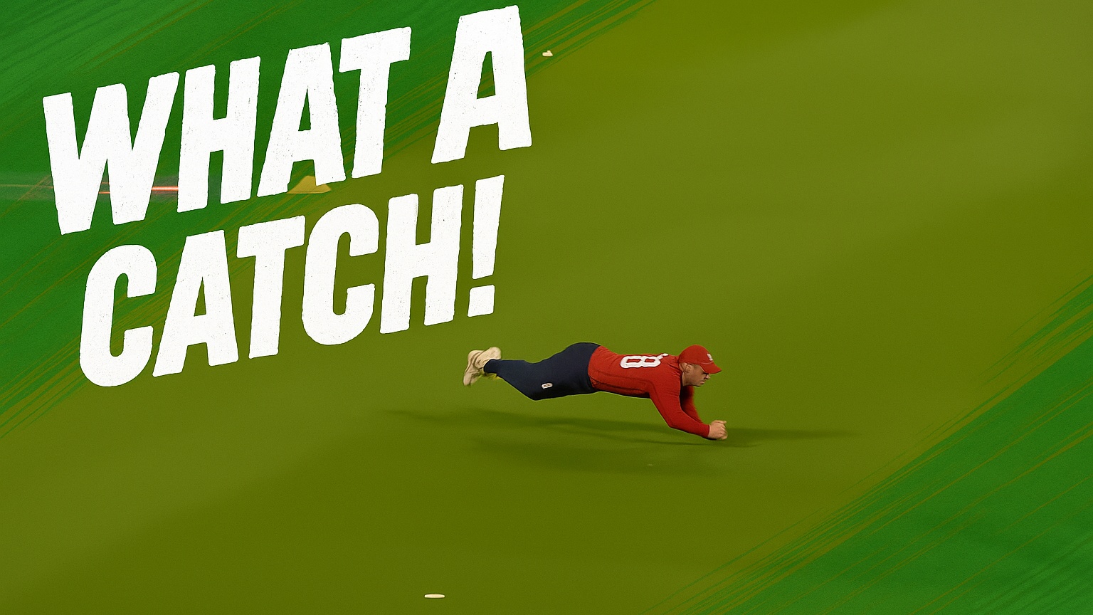 GOLLY! Harry Brook went airborne for a screamer