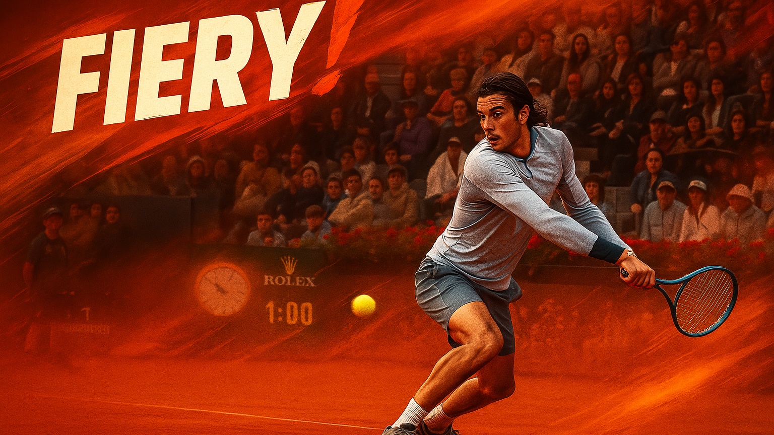 FIERY! Lorenzo Musetti sets the court ablaze
