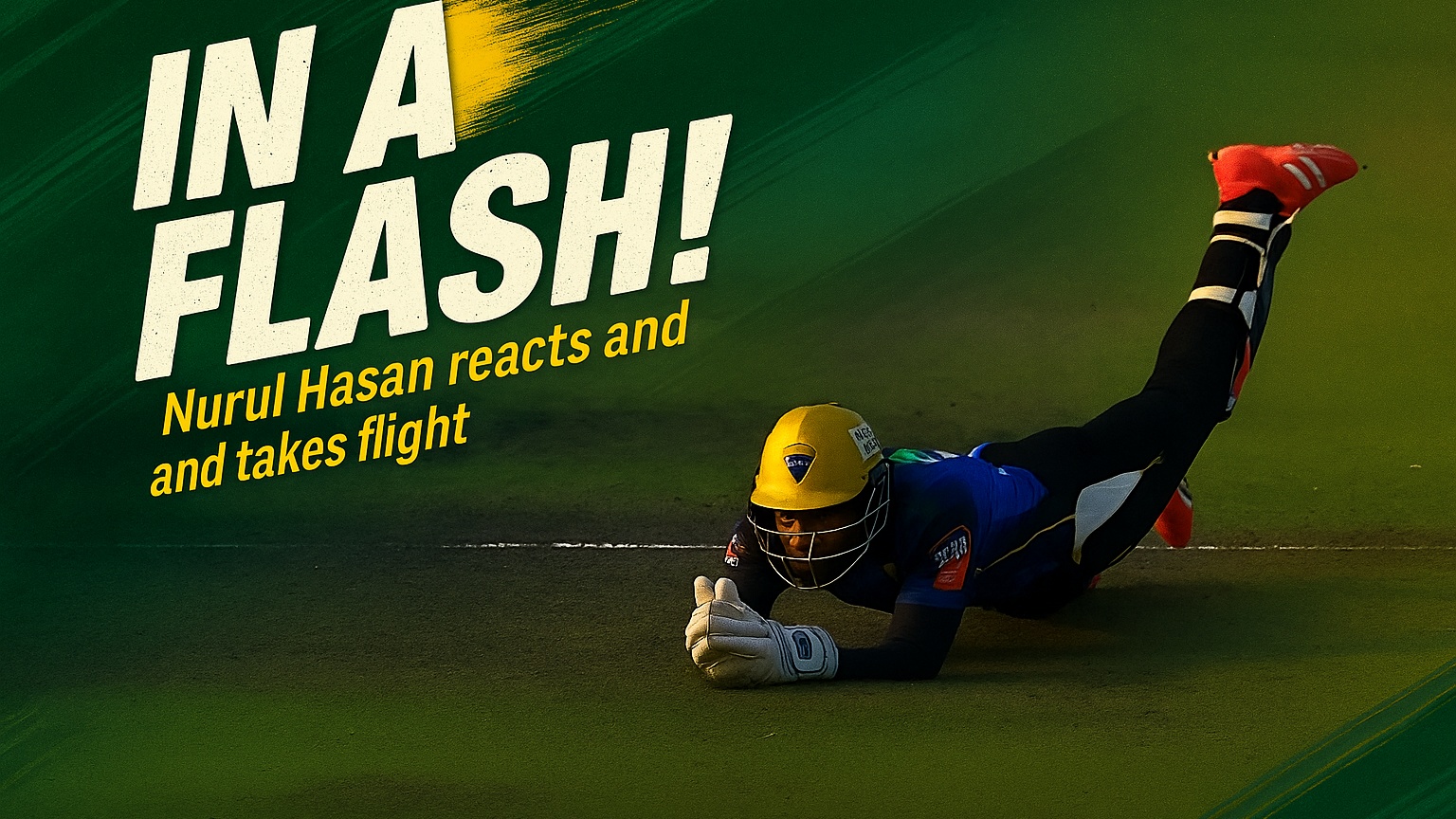 IN A FLASH! Nurul Hasan reacts and takes flight