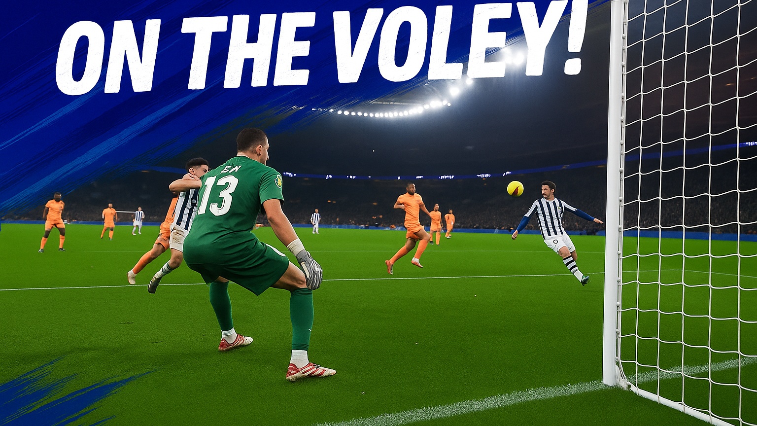 ON THE VOLLEY! Mikel Oyarzabal tears the net apart