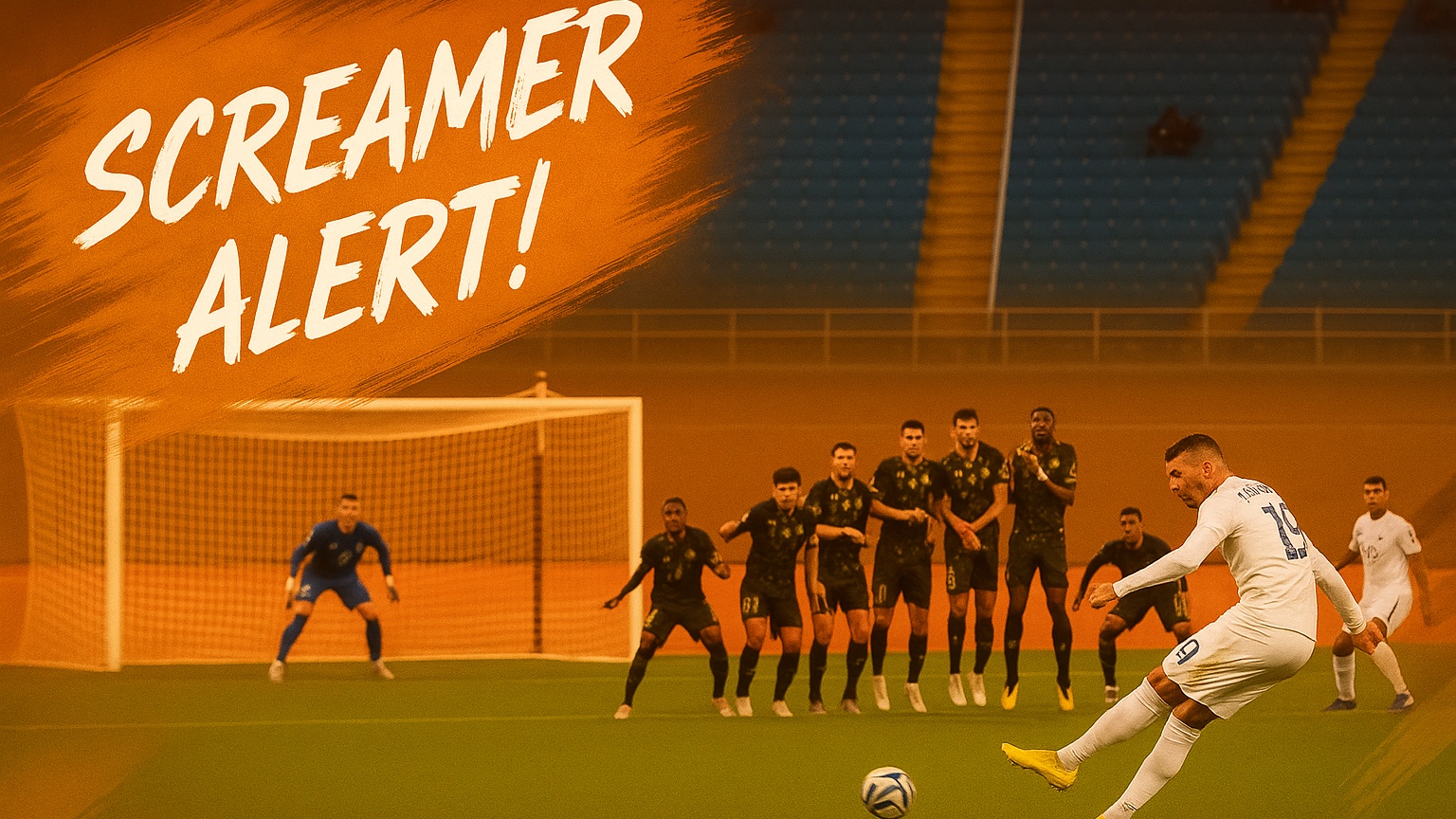 SCREAMER ALERT! Theo Hernandez fires in a thunderous free kick