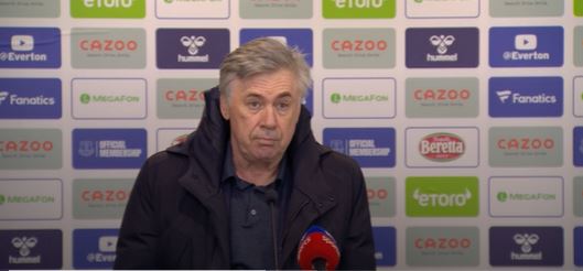 Everton still targets European place despite Chelsea defeat, says Ancelotti