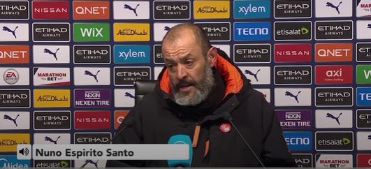 Nuno on tough result against talented Man City