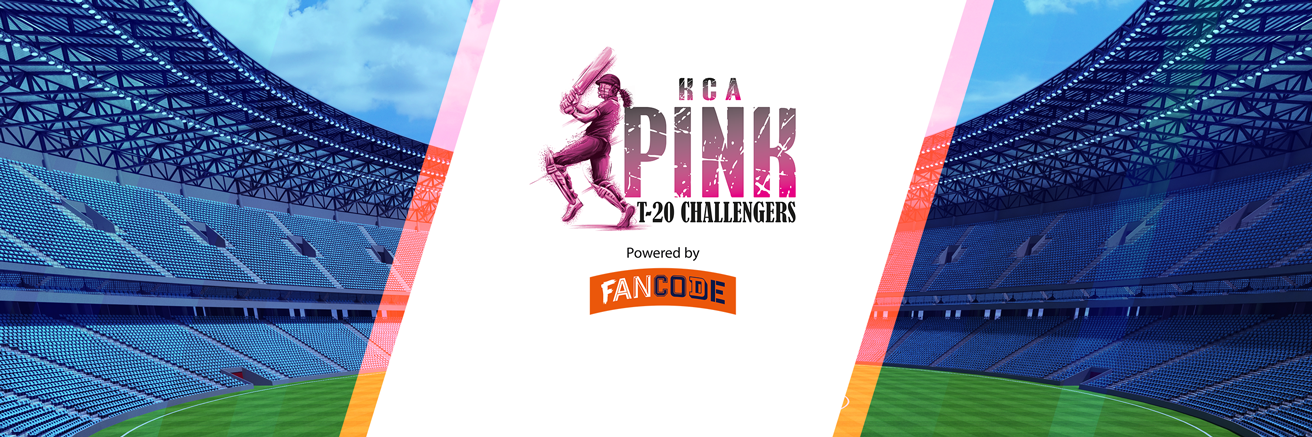 Match #15 - t20 of kca pink t20 challengers, 2021: team ruby vs team emerald banner