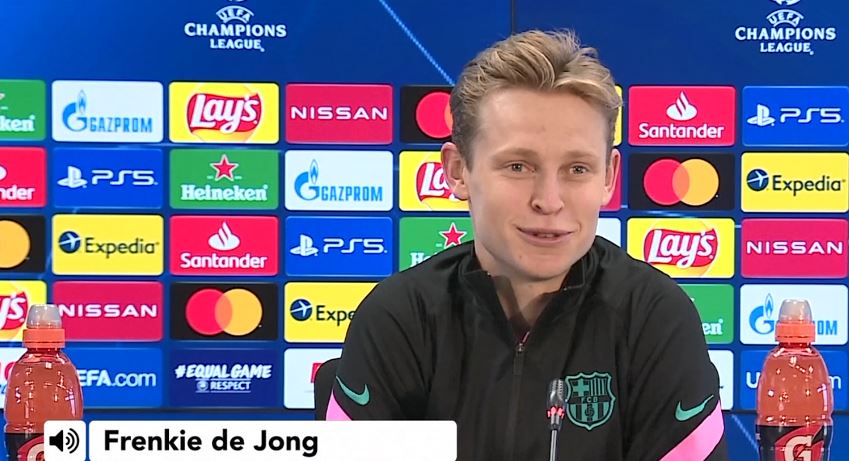 'Let's go fight and win this game' - De Jong spurs Barca on eve of PSG match