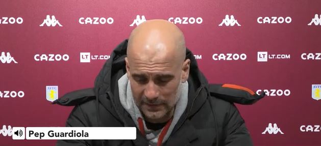 Pep hails "huge" victory over Aston Villa in EPL