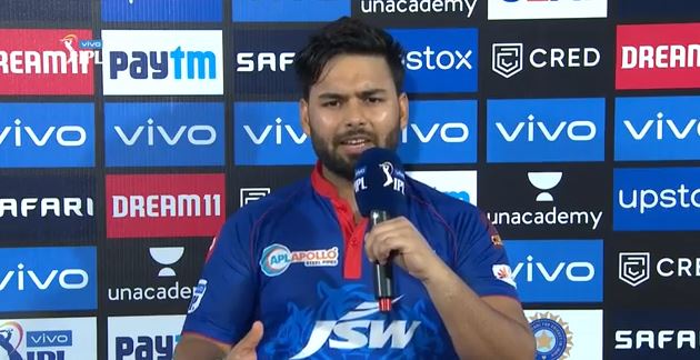 Pant reacts to Delhi's 6-wicket win over Mumbai