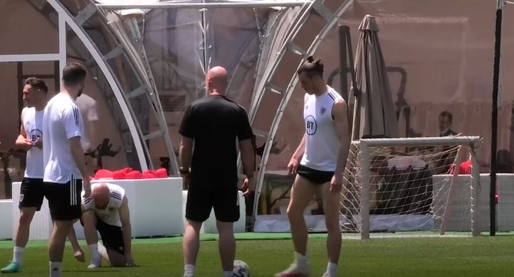 Wales training session in Baku