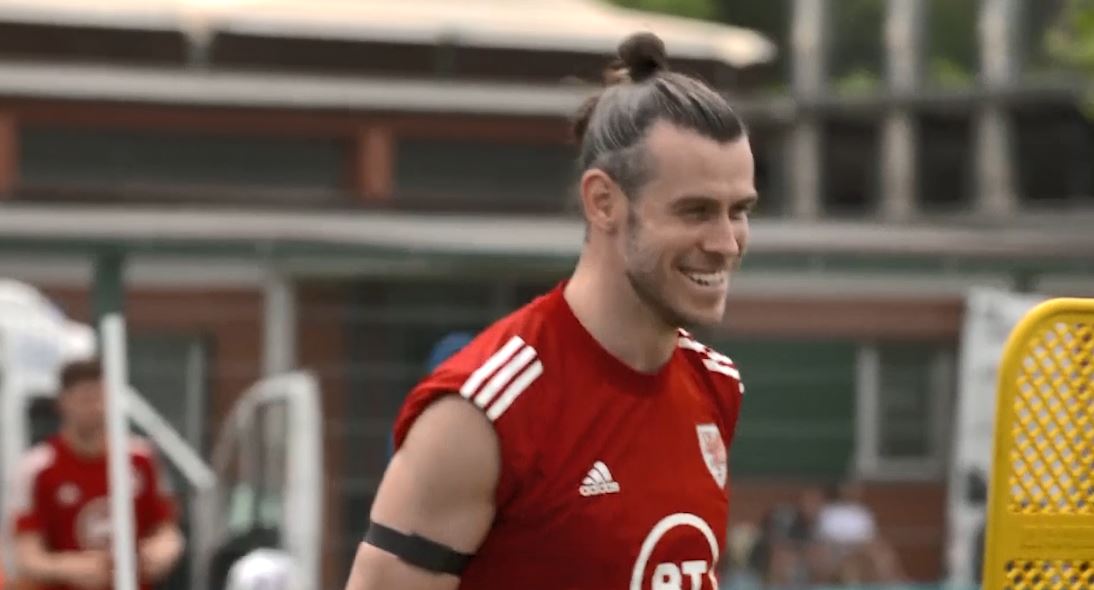 Gareth Bale trains as Wales prepare for Denmark at Euro 2020