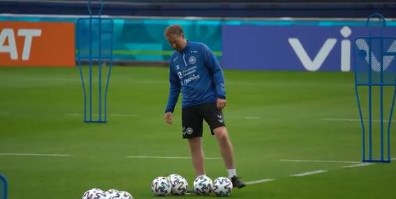 Denmark train for first time since Eriksen's traumatic collapse