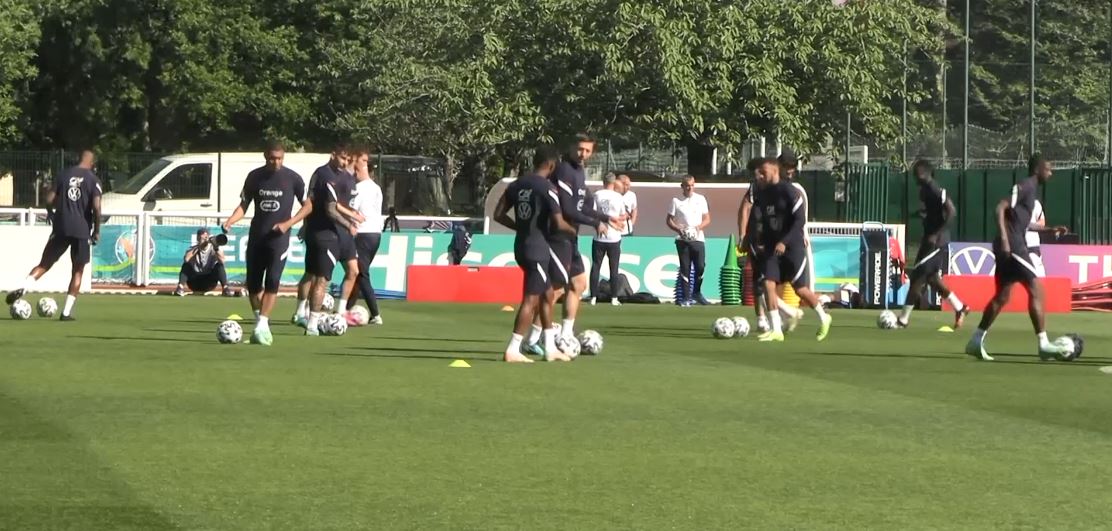 France train ahead of their Euro 2020 opener